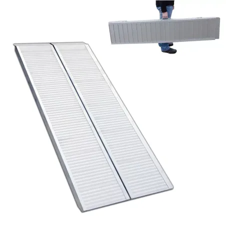 Folding Ramp 2-Section Aluminum 72″ x 30″ 1200 lb Smooth Surface