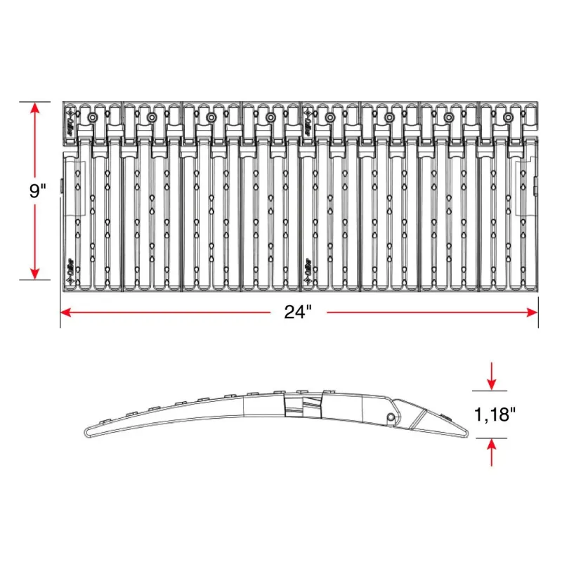 Caliber 13390 EdgeGlides 2.0 Edge Protector 24" x 9" - 2-Pack