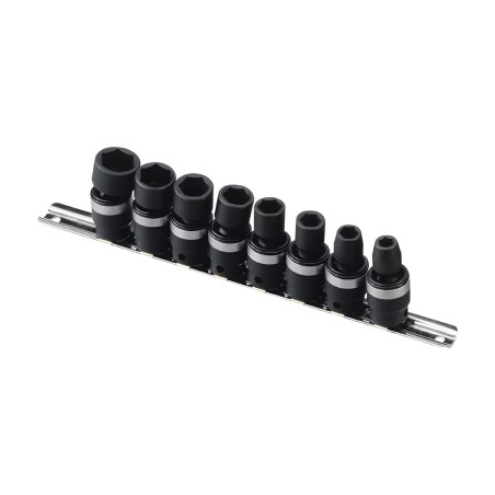 Ensemble de douilles à chocs pivotantes 3/8" 8 pièces Genius GNSTG308S
