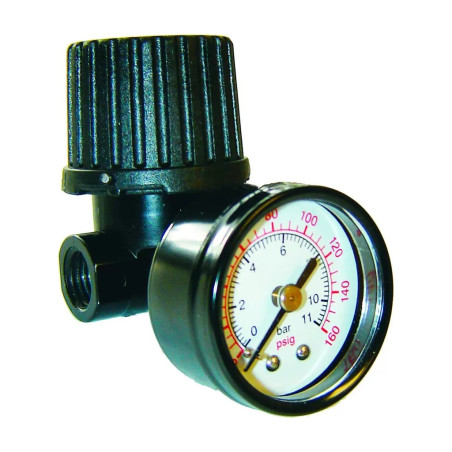 Mini Air Regulator 1/4" with Gauge Rodac RDLR10