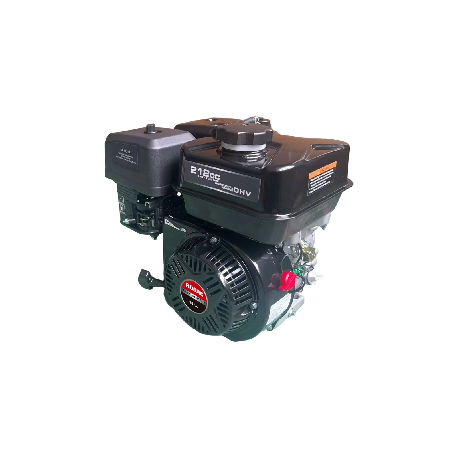 6.5 HP Gas Engine Horizontal Shaft 3/4" Rodac RDDH212N