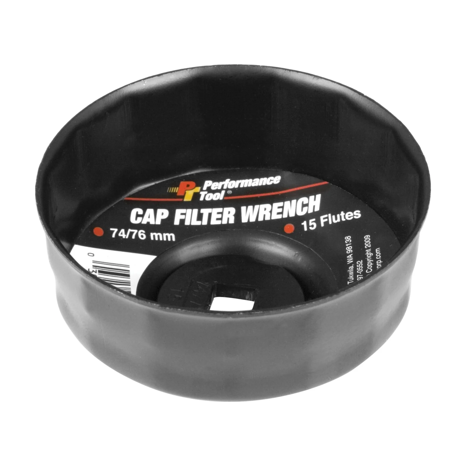 Clé pour filtre à l'huile 74/76mm 15FL Performance Tools W54105