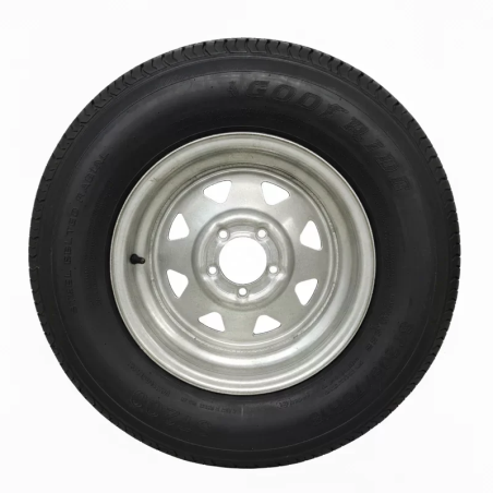 Pneu Radial GOODRIDE 205/75R15 6 Plis sur Jante Rally Galvanisée 5 trous