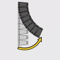 Glissières Caliber Flex-Glides Profil Bas 5-1/2" x 1-1/8" Paquet de 8