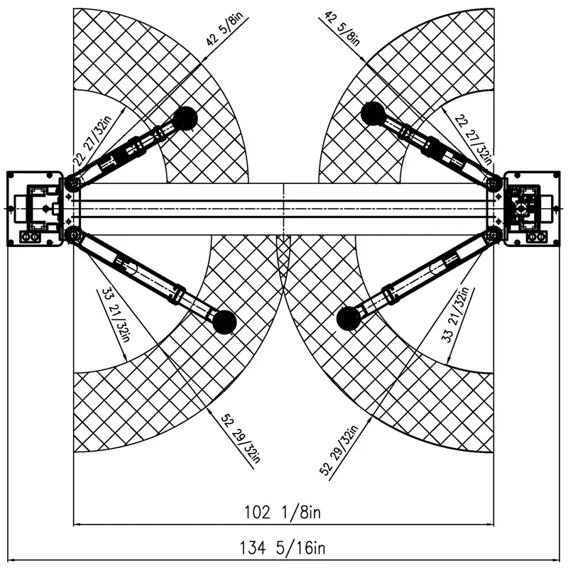 Élévateur 2 poteaux 10000 lb avec adapteurs