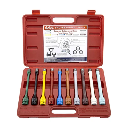 Genius TO-410EXT torque extension bars set (10 pieces) 1/2" Dr.
