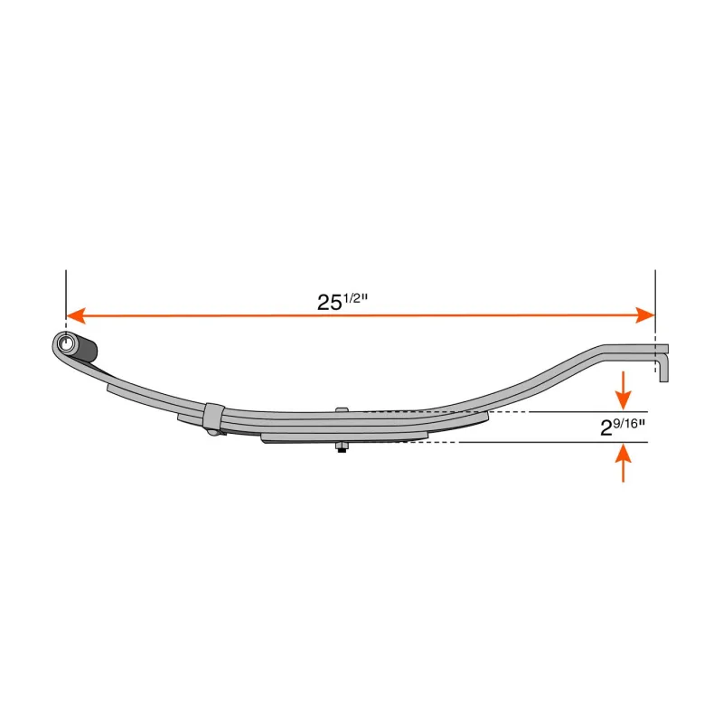 Ressort À Glissière 7 Lames 25-1/2" x 2" 8000lb la paire UNA-317