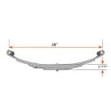 Eye To Eye Trailer Spring 5 Blades 26" x 1-3/4" 5000 lb per pair UNA-052