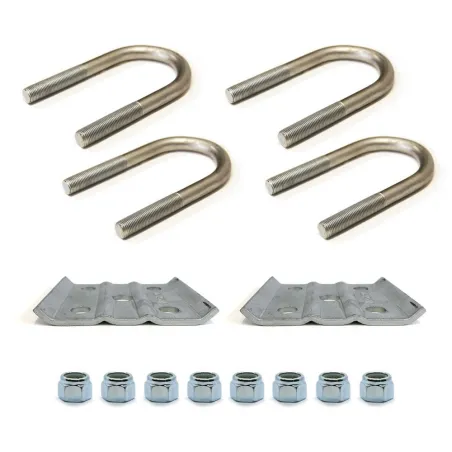 Ensemble de boulons en "U" ronds 3/8" pour essieu 2" fini zinc