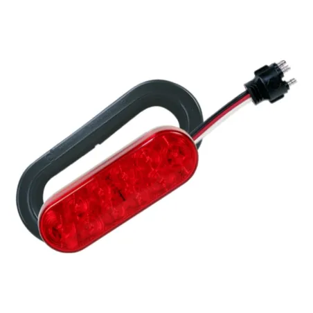 Ensemble lumière de position DEL scellée ovale 6-1/2" x 2-1/4" rouge 10 diodes 3 fils