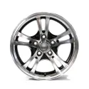 Jante Jaguar Noire en Alliage 15" x 5" 5 Trous (5/4.5) avec Capuchon