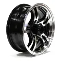 Jante Jaguar Noire en Alliage 14" x 5-1/2" 5 Trous (5/4.5) avec Capuchon