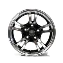 Jante Jaguar Noire en Alliage 14" x 5-1/2" 5 Trous (5/4.5) avec Capuchon