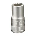 12-Point Chrome Socket 1/4" Dr. x 7/16" SAE - Genius 272514
