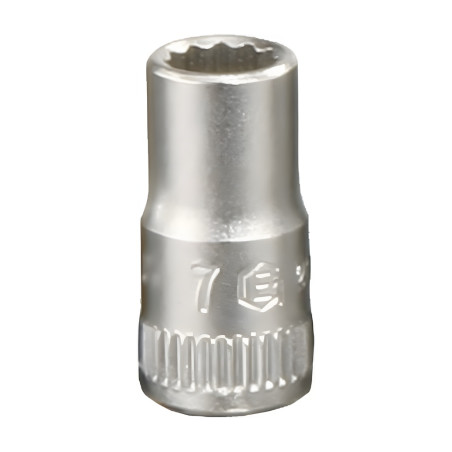 12-Point Chrome Socket 1/4" Dr. x 7/16" SAE - Genius 272514