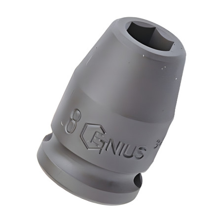 Douille à choc 6 pans 3/8" x 11 mm MET - Genius 343211