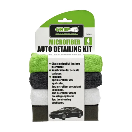 Rodac 54805 microfiber auto detailing kit (4 pieces)