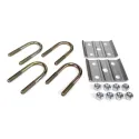 2" x 4-1/2" x 1/2" round U-bolt kit zinc coated
