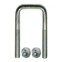 Boulon en "U" carré 2" x 4-1/2" x 1/2" plaqué zinc avec écrous