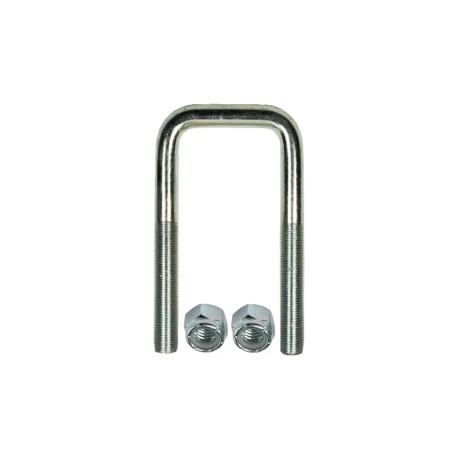 Boulon en "U" carré 2" x 4-1/2" x 1/2" plaqué zinc avec écrous