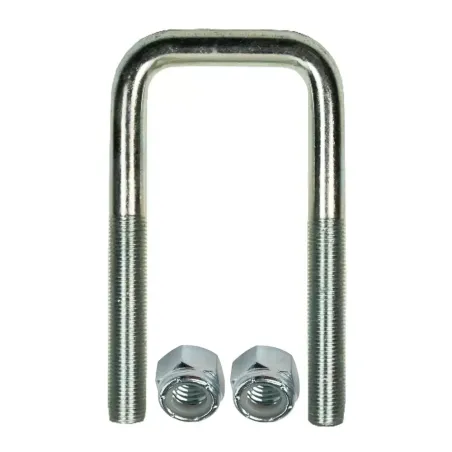 Square Zinc Plated U-Bolt 2" x 4-1/2" x 1/2" with Nuts