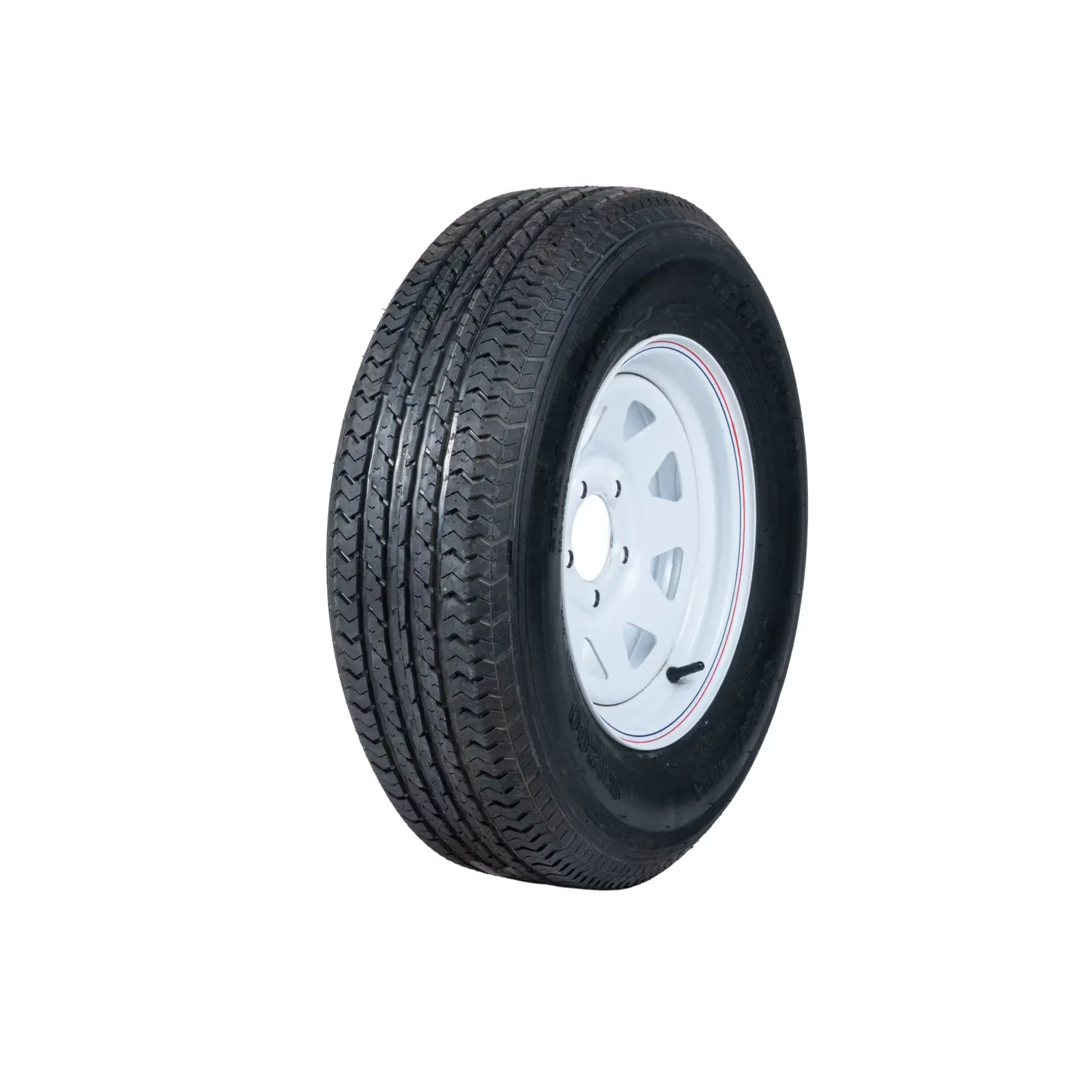 Pneu Radial Goodride 205/75R14 6 Plis sur Jante Rally Blanche 5 trous
