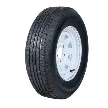 Pneu Radial Goodride 205/75R14 6 Plis sur Jante Rally Blanche 5 trous