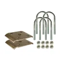 Ensemble de boulons en "U" ronds 3/8" pour essieu 1-3/4" fini zinc
