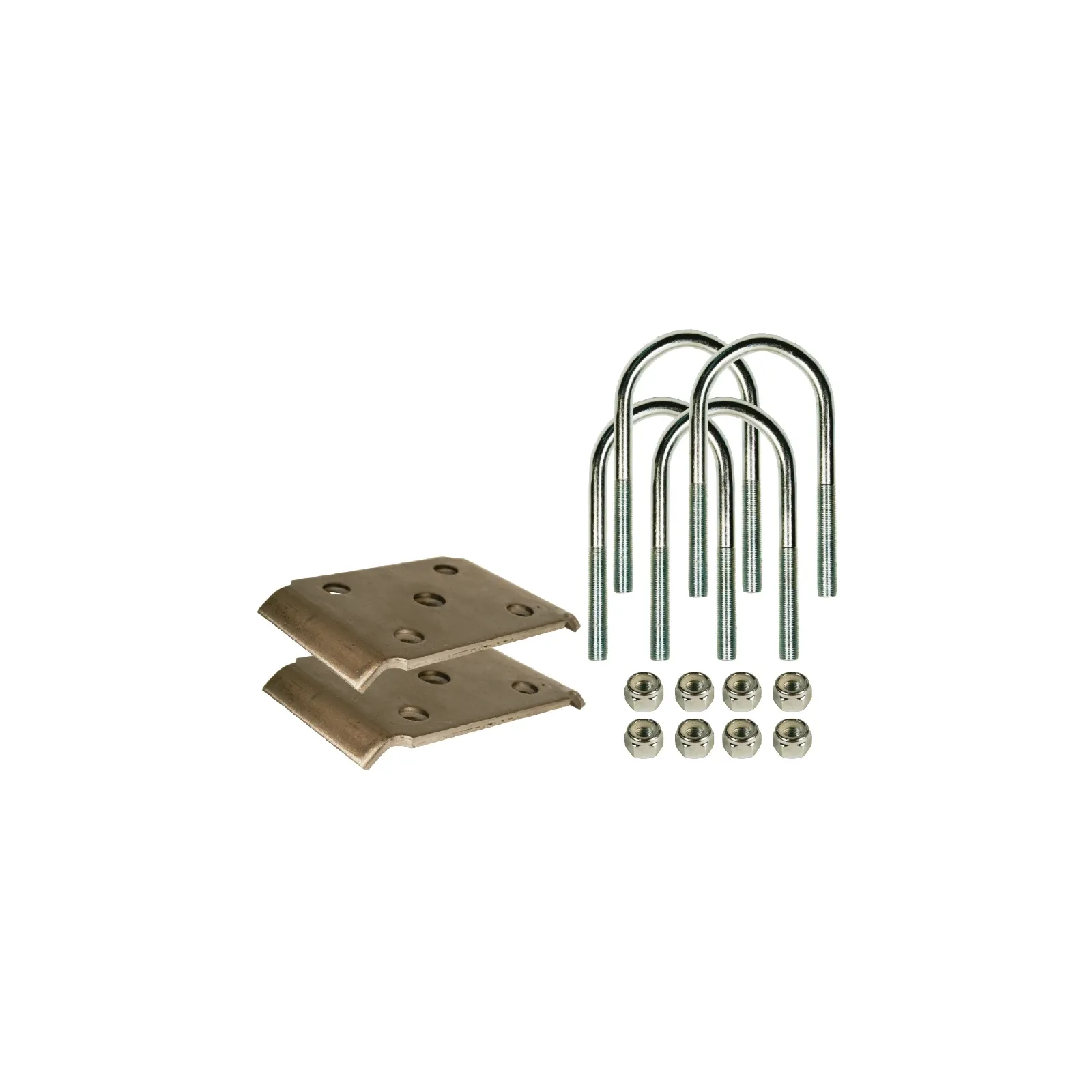 Ensemble de boulons en "U" ronds 3/8" pour essieu 1-3/4" fini zinc