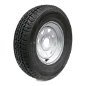 Pneu Radial Sterling 145R12 10 Plis sur Jante Rally Blanche 4 trous