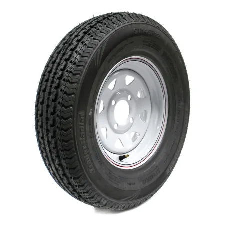 Pneu Radial Sterling 145R12 10 Plis sur Jante Rally Blanche 4 trous