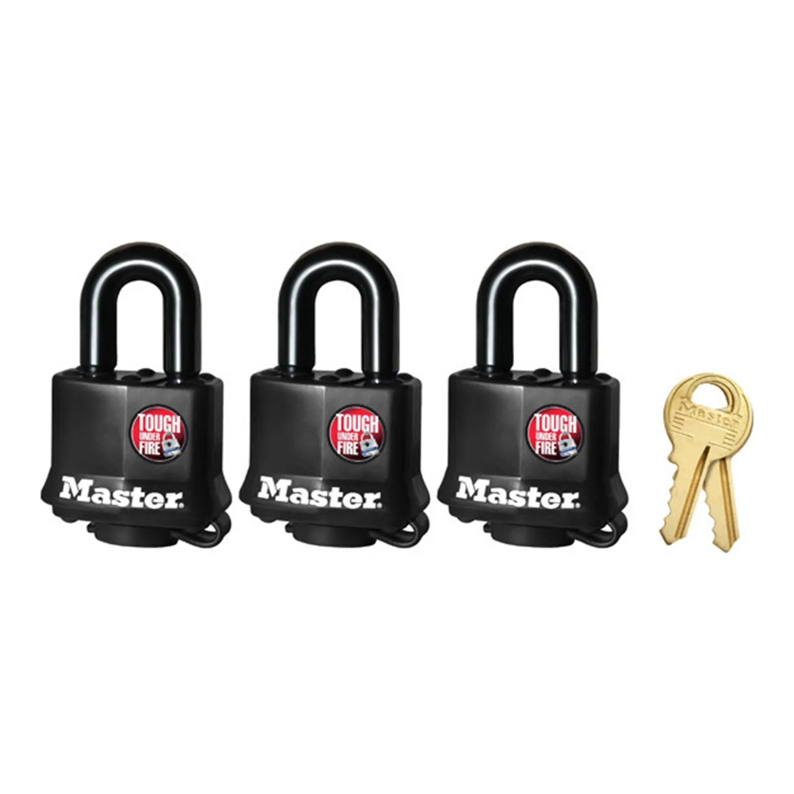 Masterlock 311 3-Pack Weather Resistant Laminated Steel Padlocks 1-9/16"