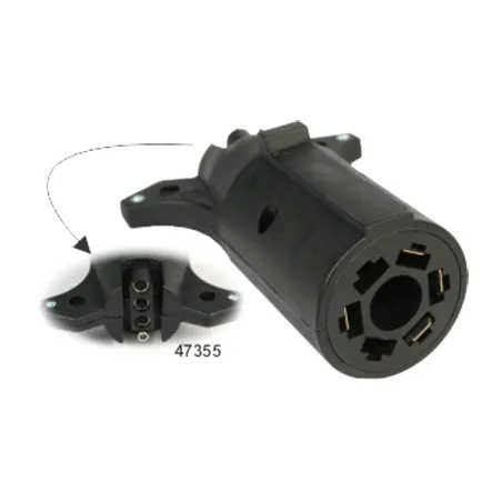 Adaptateur de prise ronde 7 brins à prise plate 4 brins