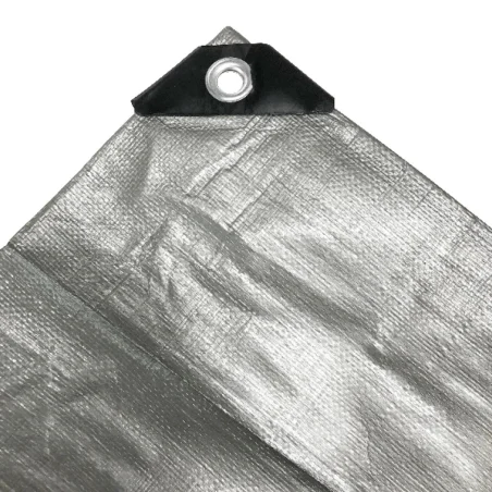 Bâche argentée 8′ x 10′ résistante aux UV