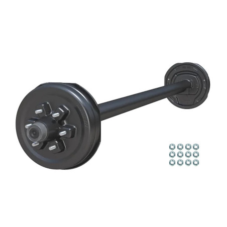 5200lb Straight Simple Trailer Axle With 6 Stud Electric Brakes