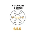 Essieu De Remorque Simple Droit Avec Freins Électriques 6 Goujons 5200lb