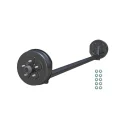 HD 3500lb 4" Drop Simple Trailer Axle With 5 Stud Electric Brakes