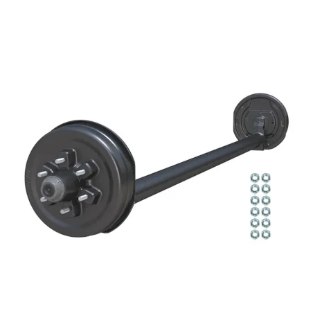 5200lb 4" Drop Simple Trailer Axle With 6 Stud Electric Brakes