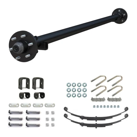 Ensemble Complet Essieu De Remorque Simple Droit Avec Moyeux 6 Goujons 5200lb