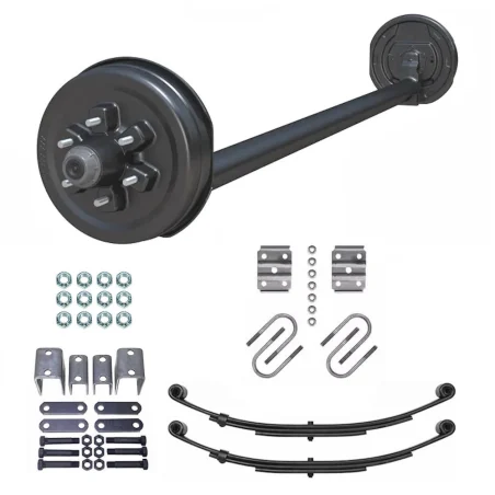 Ensemble Complet Essieu De Remorque Simple Surbaissé De 4" Avec Freins Électriques 6 Goujons 5200lb