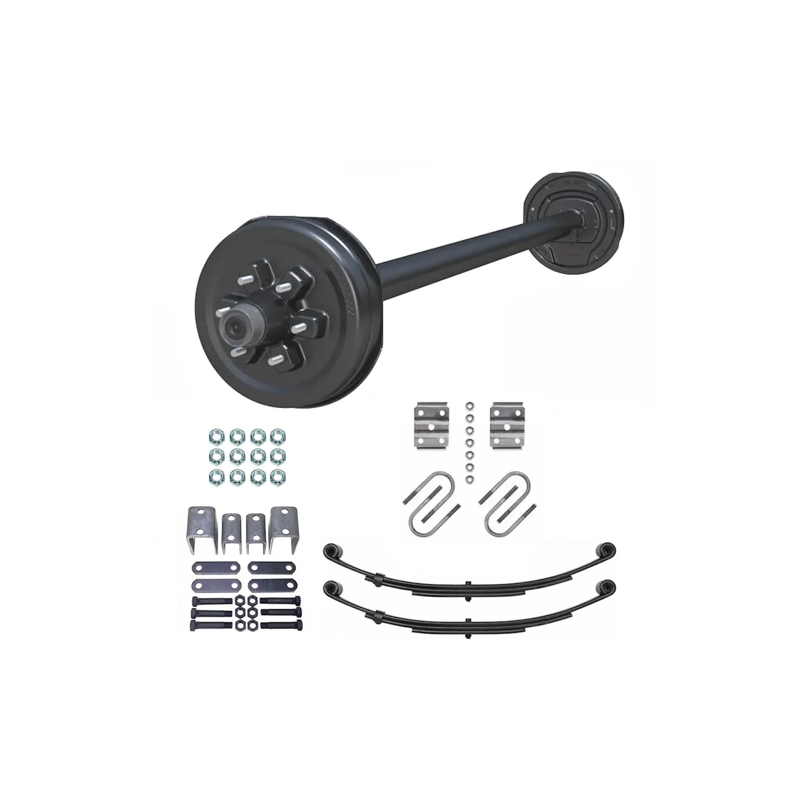 Ensemble Complet Essieu De Remorque Simple Droit Avec Freins Électriques 6 Goujons 5200lb