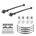Ensemble Complet Essieu De Remorque Tandem Droit Avec Moyeux 5 Goujons 2500lb