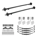 Ensemble Complet Essieu De Remorque Tandem Droit Avec Moyeux 4 Goujons 2500lb