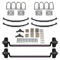 3500lb 4" Drop Tandem Trailer Axle With 5 Stud Electric Brakes Complete Kit