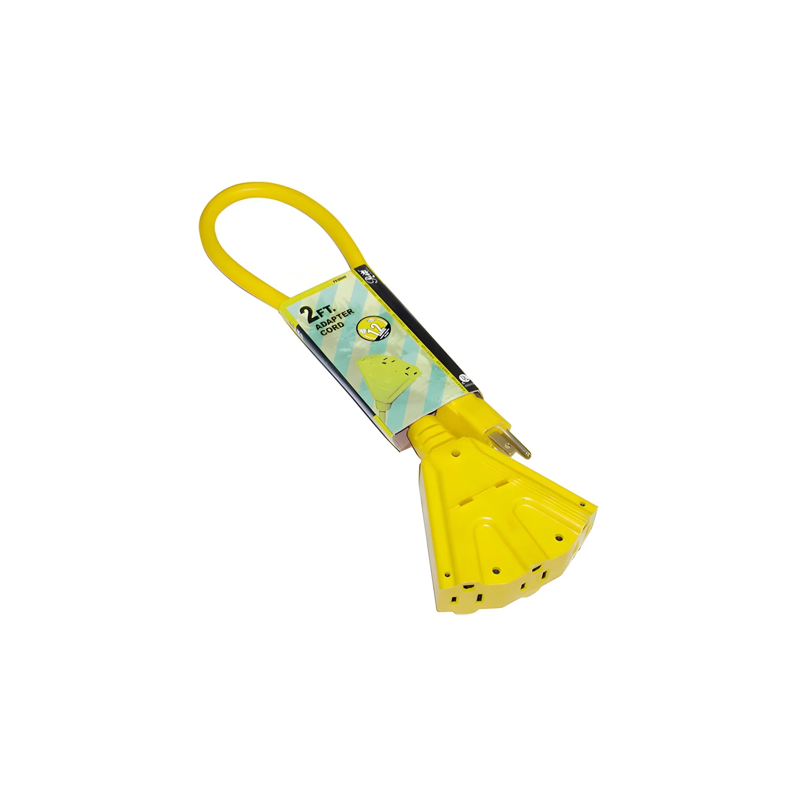 Rodac 06-PT661202T 3 outlet yellow adapter cord 2'