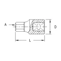 Genius 232803 MET Hex Chrome Socket 3mm x 1/4" Dr.