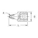 Phillips Genius 222603 Chrome-plated socket No. 3 1/4" Dr.