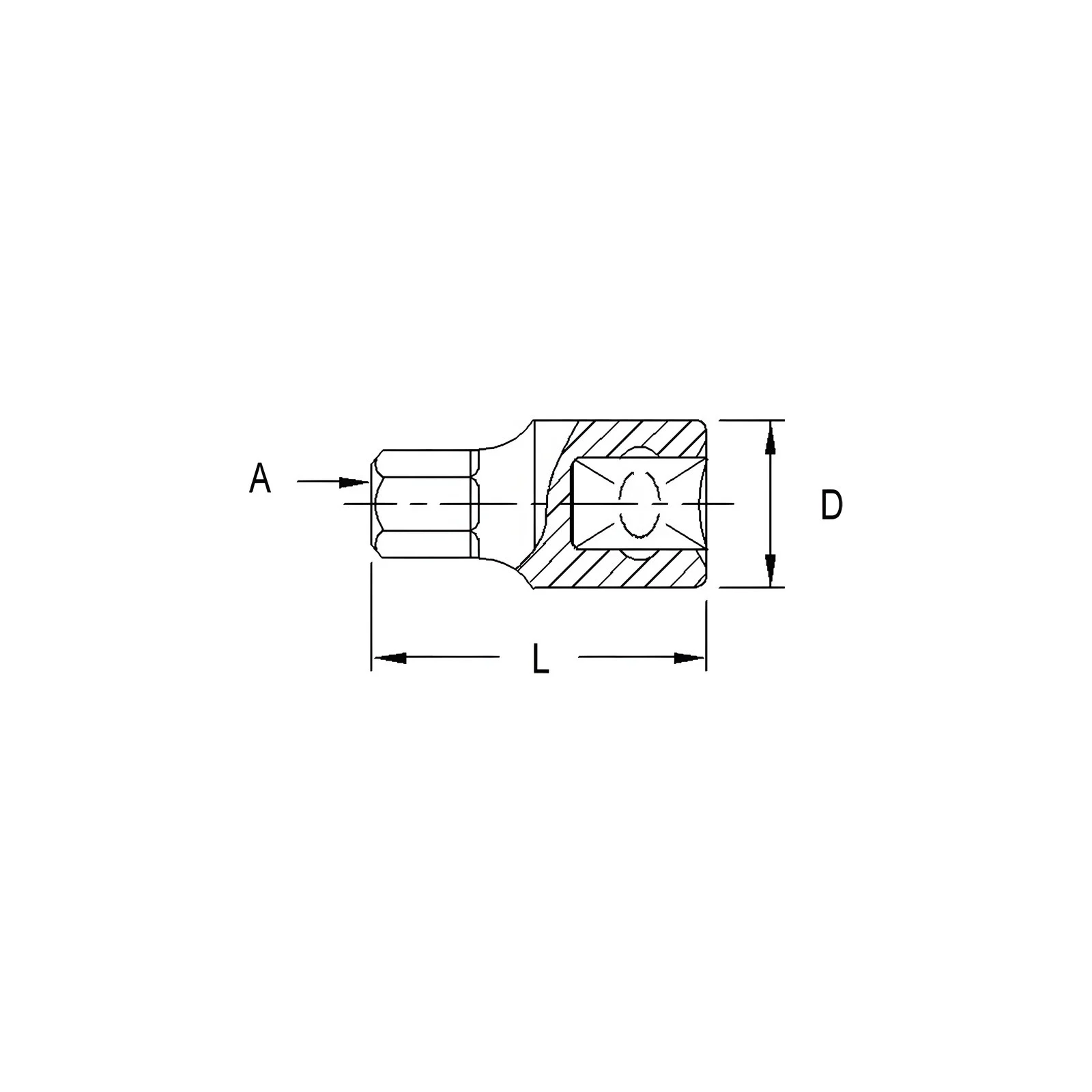 Genius 272806 SAE Hex Chrome Socket 3/16" x 1/4" Dr.