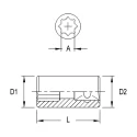 Douille chromée MET 1/4" x 10mm x 8 pans Genius 242510
