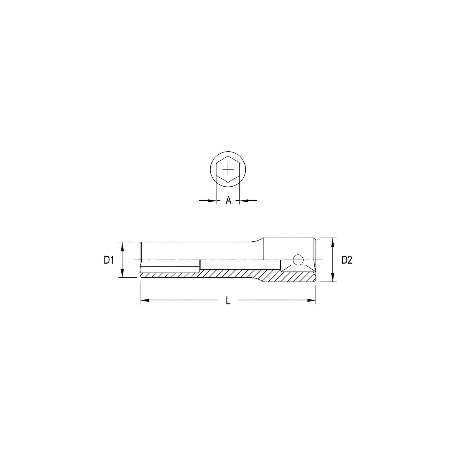6-Point Deep Chrome Socket 1/4" Dr. x 9/32" SAE - Genius 285209